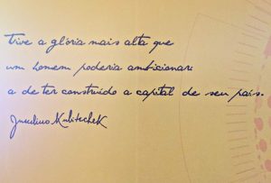 Memorial JK Frase de JK