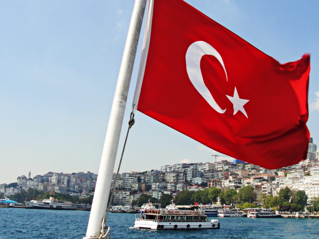 Istambul - bandeira da Turquia