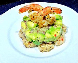 Tartar de Abacate com Camarão